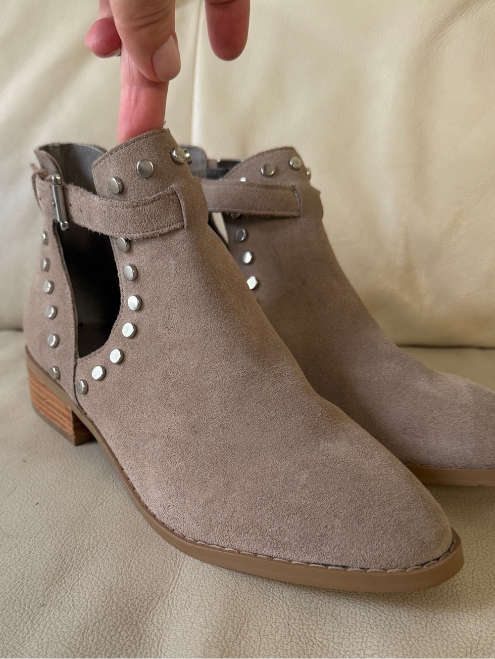 Carlos by Carlos Santana Women's Blake Ankle Boot in a tan or sand suede finish